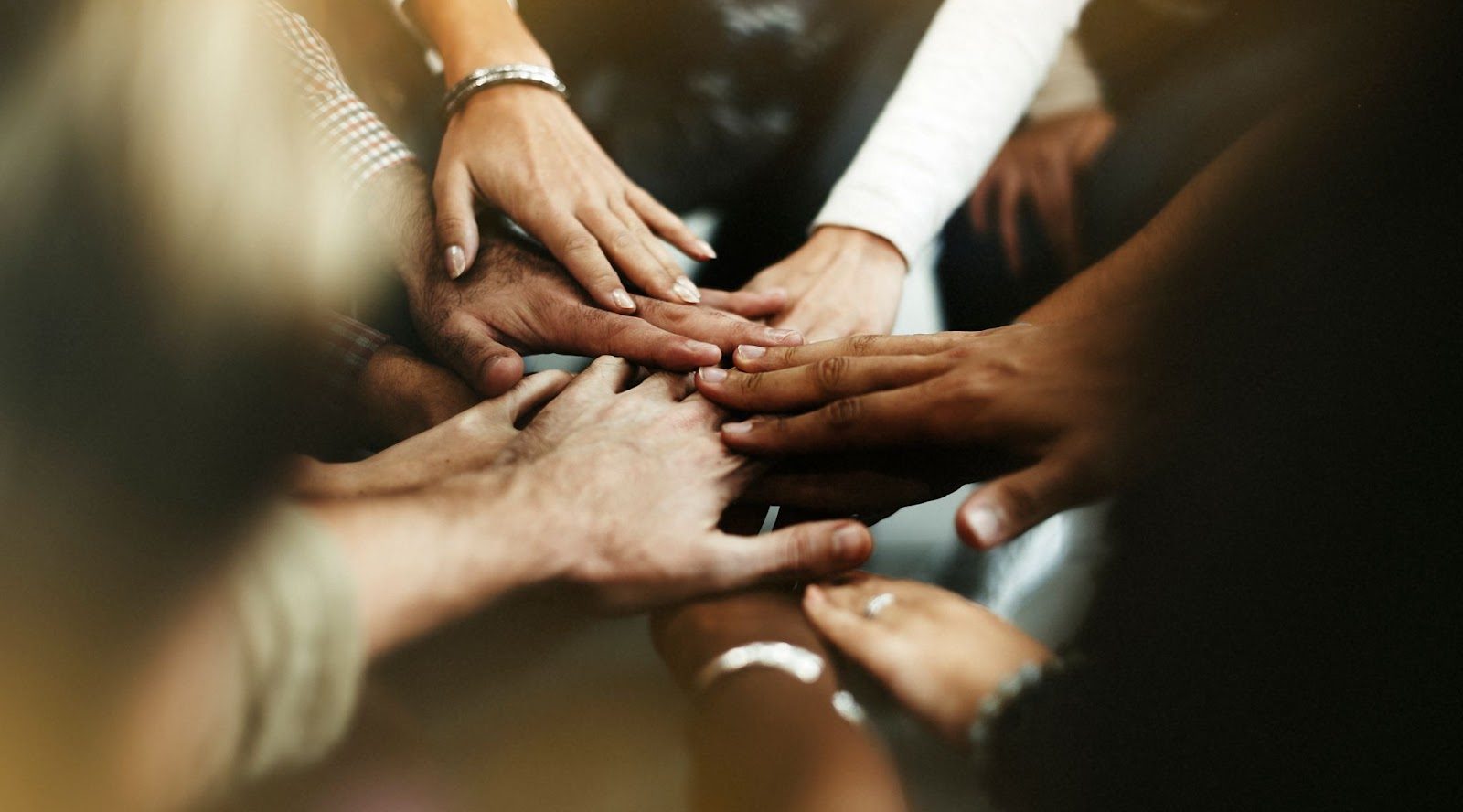 Hands joined together in unity